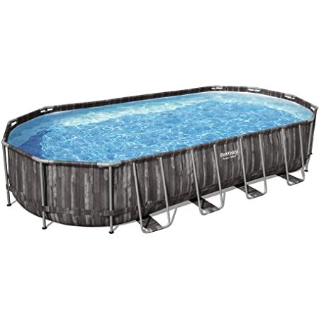 Amazon Bestway X X Power Steel Frame Above Ground Rectangular Swimming Pool Set
