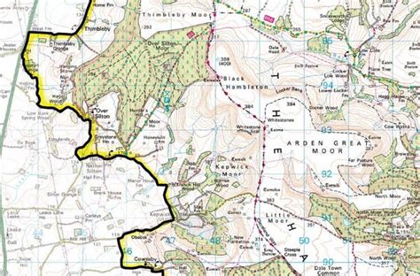 North Yorkshire Moors Laminated National Park Wall Map