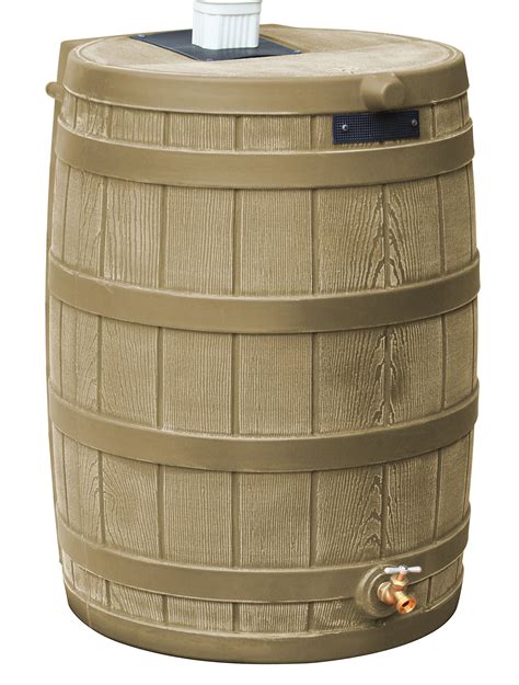 Wood Oak Rain Wizard Water Barrel 50 Gallon Use For Garden Yard Gutter