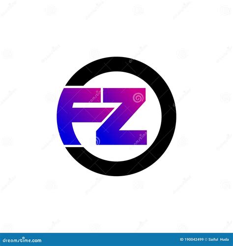 Letter Fz Monogram Logo Icon Design Vector Stock Vector Illustration