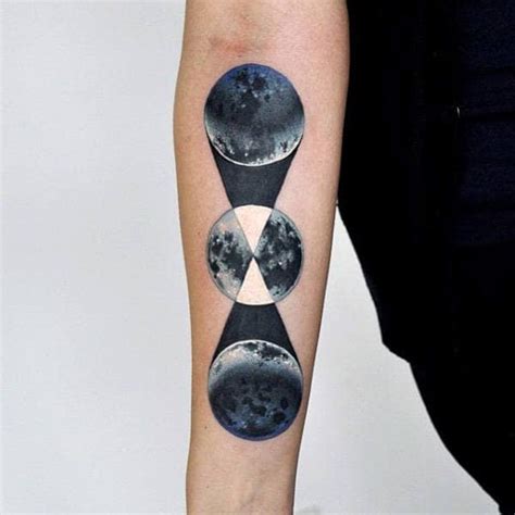 Moon Phases Tattoo Designs For Men Illuminated Ideas