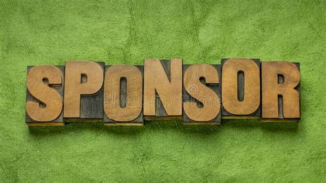 Sponsor Word Abstract In Wood Type Stock Photo Image Of Business