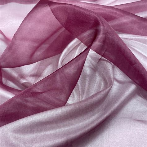 Plum Purple Silk Organza Fabric — Tissus En Ligne