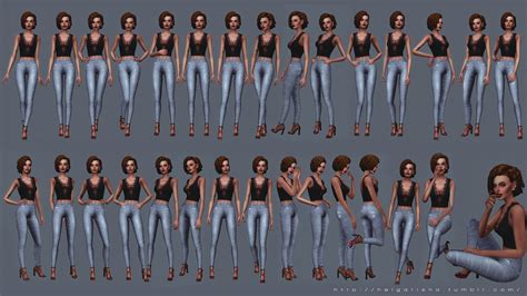 Ts4 Model Poses 17 Pose Pack And Cas Download Simfileshare