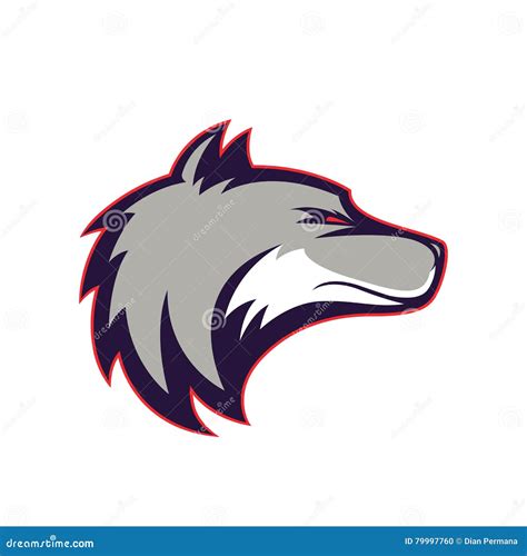 Wolf Head Mascot Stock Vector Illustration Of Cartoon 79997760