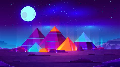 Colorful Pyramids Minimalist 4k Hd Minimalist Wallpapers Hd