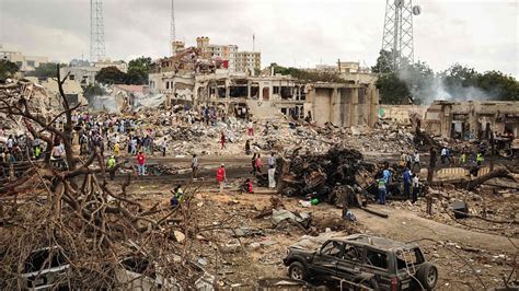 Somalia At Least 230 Dead In Mogadishu Blast Bbc News