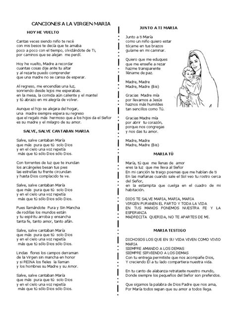 Canciones A La Virgen Maria María Madre De Jesús Amor Prueba