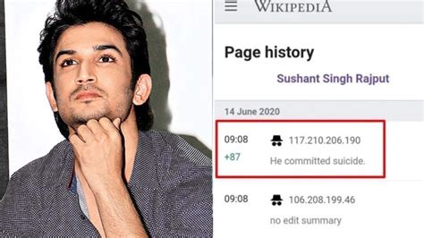 Wikipedia Updated Sushant Singh Rajputs Death Even Before His Suicide Heres The Truth