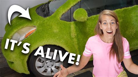 I Turn My Car Into A Giant Chia Pet Youtube