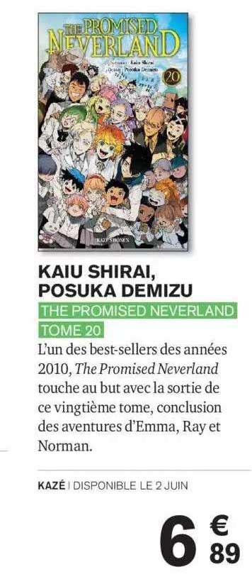 Offre Kaiu Shirai Posuka Demizu The Promised Neverland Tome 20 Chez