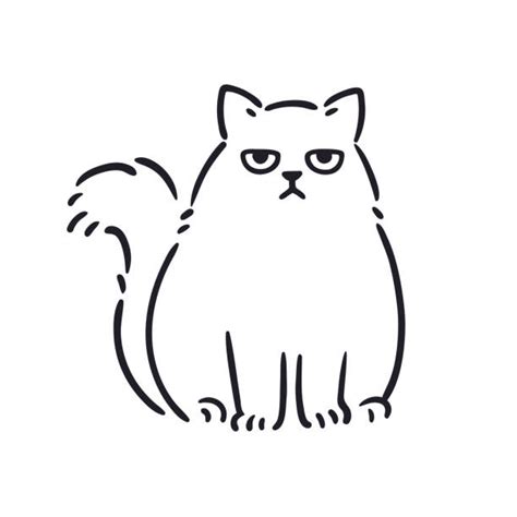320 Drawing Of A Fat Fluffy Cat Stock Illustrations Royalty Free Vector Graphics And Clip Art