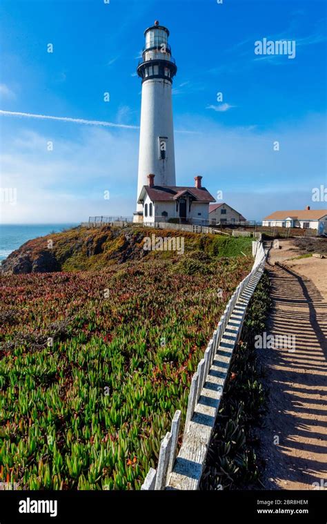 Aerial View Of Pigeon Point Lighthouse In California Stock Photo Alamy