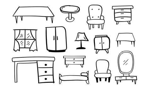 Hand Drawn Furniture Icon In Doodle 14829114 Vector Art At Vecteezy