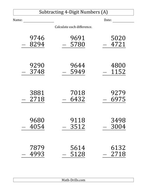3 4 Digit Addition With Regrouping Carol Jones Addition Worksheets