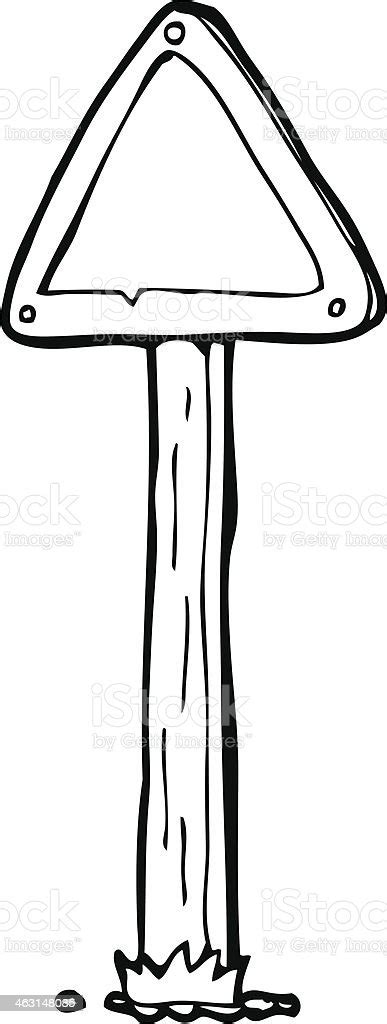 Cartoon Road Sign Stock Illustration Download Image Now Cheerful