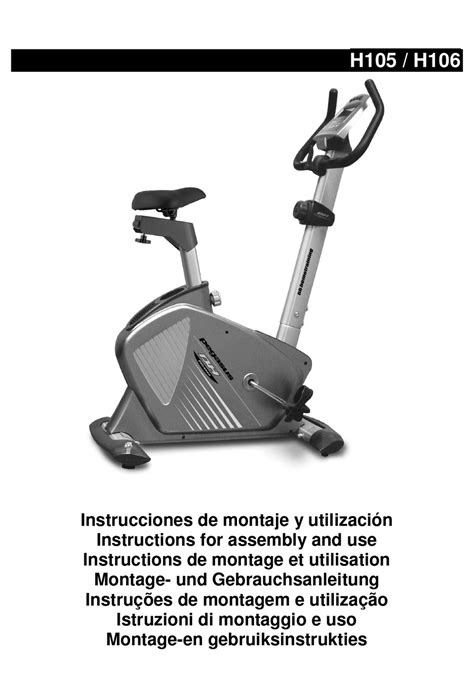 Bh Fitness H105 Instructions For Assembly And Use Pdf Download Manualslib
