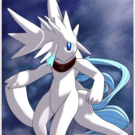 White Legendary Pokemon With Blue Eyes · Creative Fabrica