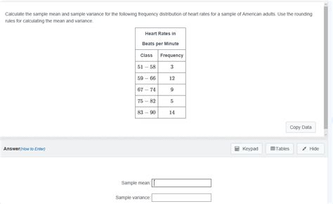 Solved: Calculate The Sample Mean And Sample Variance For ... | Chegg.com
