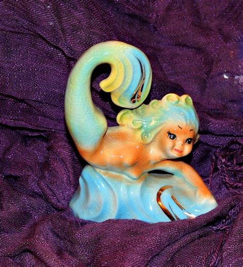 Very Early Josef Originals Mj George Mermaid Figurine Rare