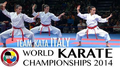 Team Kata Italy Kata Paiku 2014 World Karate Championships World Karate Federation Youtube
