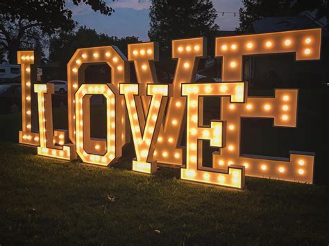 All White 4 Marquee Love Sign Light Up Letters Eventlyst