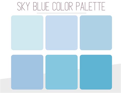 Sky Blue Color Palette Hex Code Sky Blue Brand Hex Codes Etsy Australia