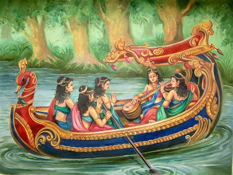 Buy Painting Lady Musicians In The Boat Artwork No 253 By Indian Artist