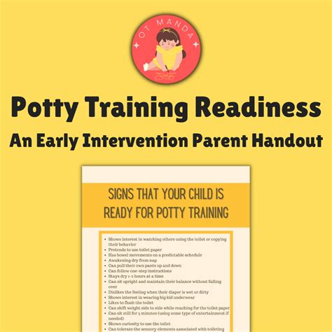 Potty Training Readiness Signs Toilet Training Occupational Therapy