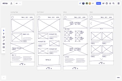 Low Fidelity Wireframe Template And Example For Teams Miro