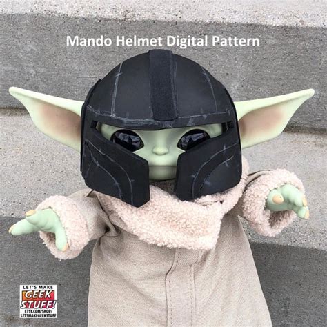 Digital Pattern Baby Yoda Grogu Foam Mando Helmet With Etsy Schweiz