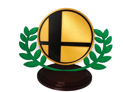 Super Smash Brothers Trophy Gold Silver Bronze Etsy