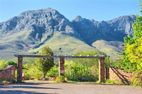 Entrance Into The Helderberg Mountains Nature Reserve Stock Photo