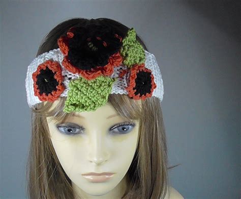 Crochet Flower Headband Etsy