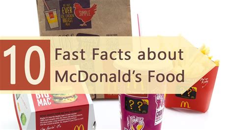 96 Interesting Facts About Mcdonald S Food Food Facts Fast Facts Mcdonalds