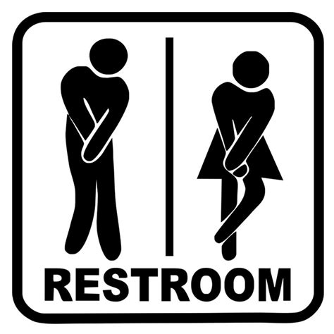 Door Sign Men Women Toiletbathroomrestroomwc Wall Vinyl Sticker