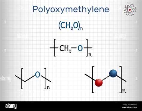 Polyoxymethylene Polymer Chemical Structure Stock Vector Images Alamy