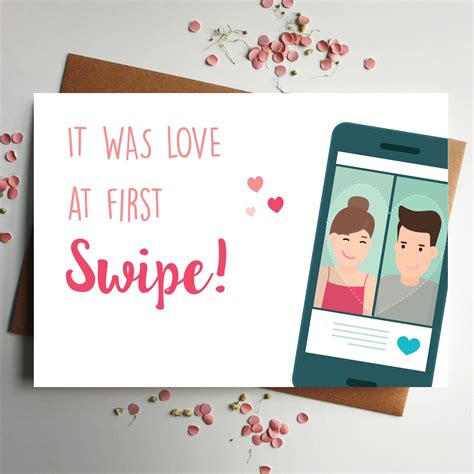 Have fun printing out on your canon inkjet printer. Love At First Swipe Card With Phone | Cards for boyfriend, Valentine day cards, Creative cards