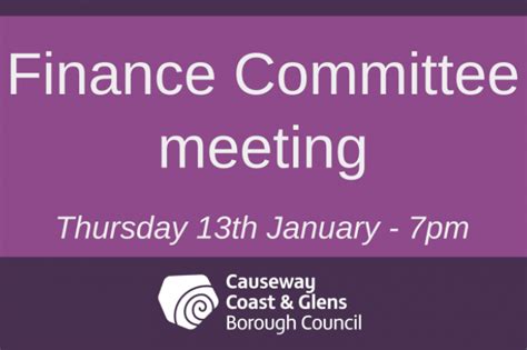 Finance Committee Meeting Causeway Coast And Glens Borough Council