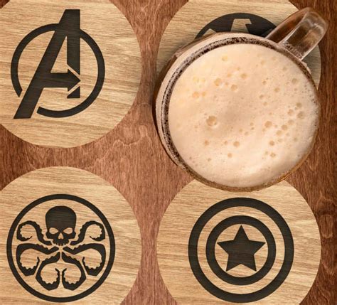 Avengers Coasters Set Geeky Coasters Tenstickers