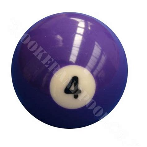 Single Number 4 Pool Ball | snookerandpool.co.uk