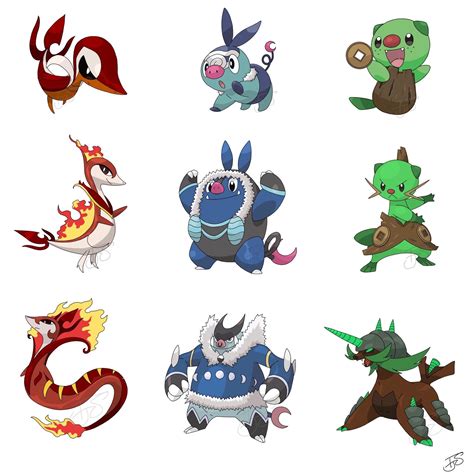 Type Swapped Gen 5 Starter Pokemon Pokemon