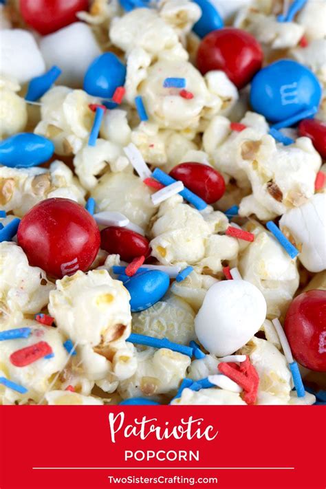 Patriotic Popcorn Recipe 4th Of July Desserts Party Desserts