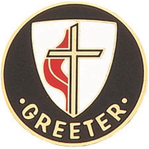 United Methodist Church Greeter Pin Umc Greater Pins Cross And Flame