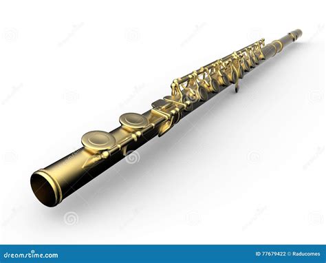 Golden Flute Stock Illustration Illustration Of French 77679422