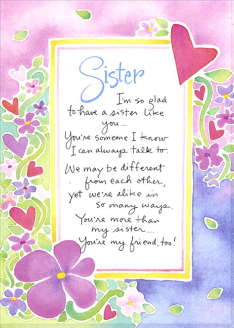 Sister And Friend Valentines Day Card Greeting Card By Recycled Paper