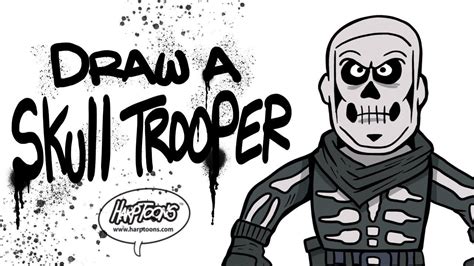 Fortnite How To Draw Skull Trooper Harptoons Draw
