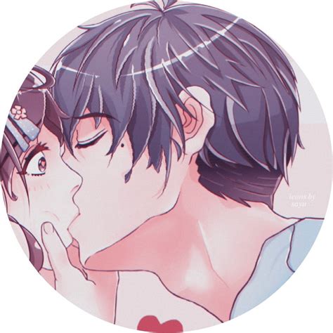 Cute Couple Anime Kissing Matching Pfp