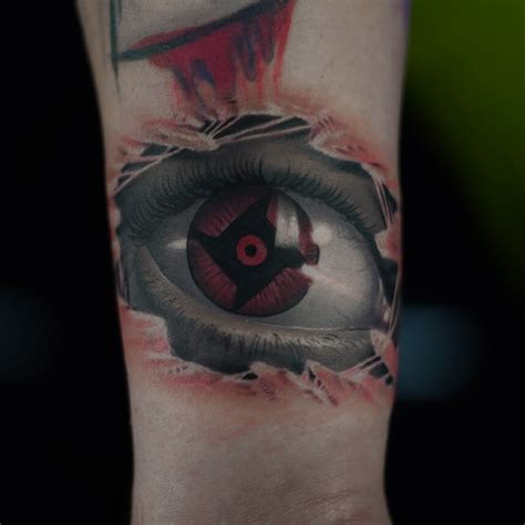 Realistic Mangekyou Sharingan Done By Robert Hornback At Cat Tattoo In