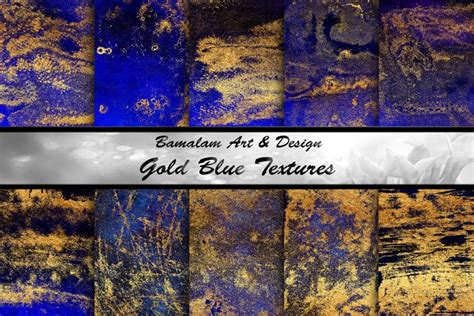 Gold And Blue Textures 1335687 Textures Design Bundles